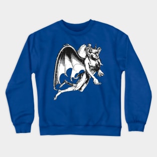 Demon As A Human With Huge Bat Wings Dictionnaire Infernal Cut Out Crewneck Sweatshirt